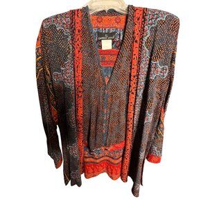 Vintage Carol Little  USA SZ 4 Cardigan/Blouse Artsy Bohemian Y2K 90's